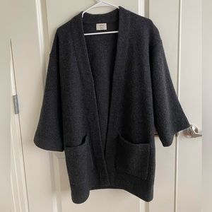 Aritzia Wilfred wool coat, size XS, dark gray